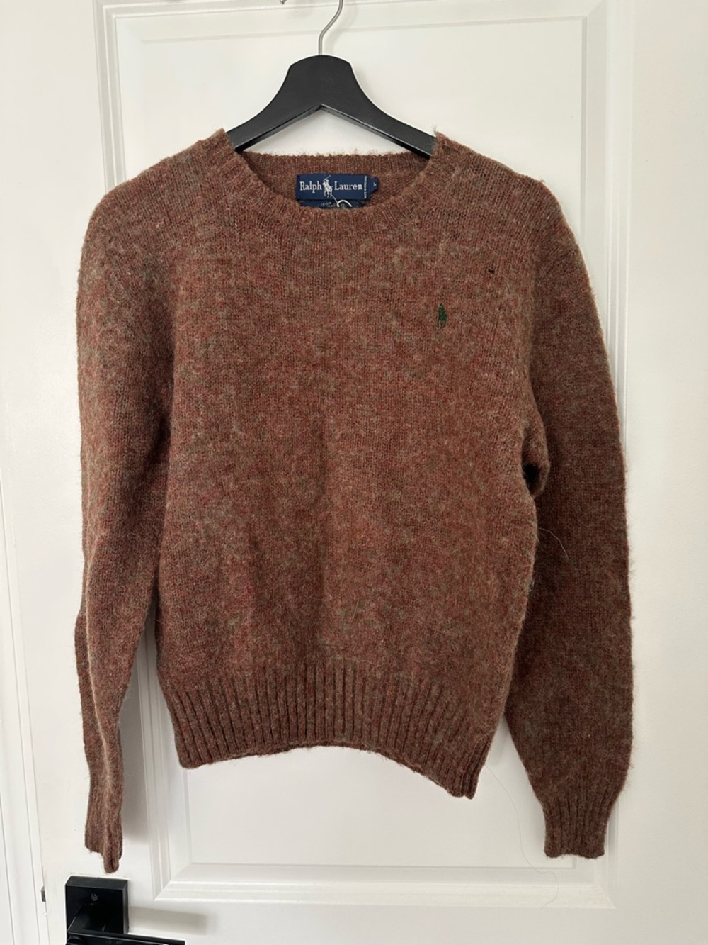 Ralph Lauren Crewneck 100% Wool Sweater in Brown
